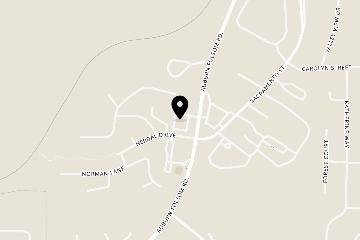 Map showing the location of Pizza Express Maidu on 650 Auburn Folsom Rd in Auburn